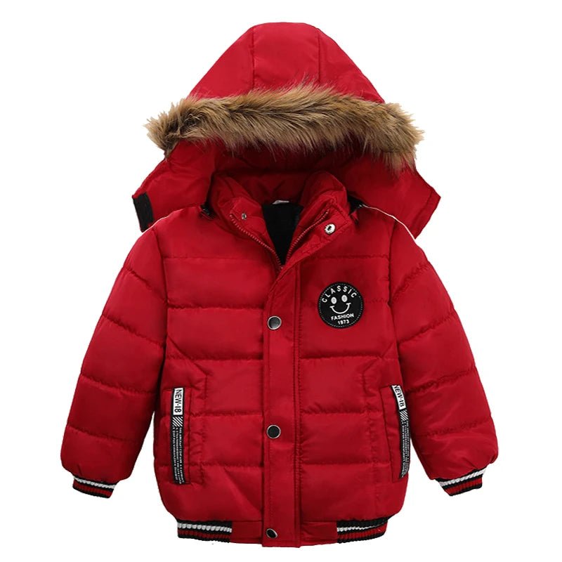 2-6 Years Autumn Winter Boys Jacket Warm Fur Collar Fashion Baby Girls Coat Hooded Zipper Outerwear Birthday Gift Kids Clothes - Sellinashop2-6 Years Autumn Winter Boys Jacket Warm Fur Collar Fashion Baby Girls Coat Hooded Zipper Outerwear Birthday Gift Kids Clothes