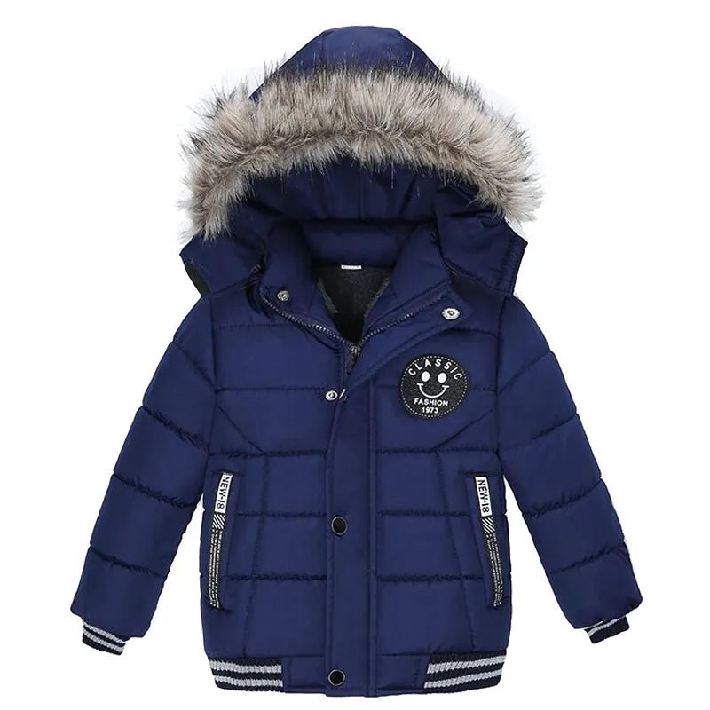 2-6 Years Autumn Winter Boys Jacket Warm Fur Collar Fashion Baby Girls Coat Hooded Zipper Outerwear Birthday Gift Kids Clothes - Sellinashop2-6 Years Autumn Winter Boys Jacket Warm Fur Collar Fashion Baby Girls Coat Hooded Zipper Outerwear Birthday Gift Kids Clothes