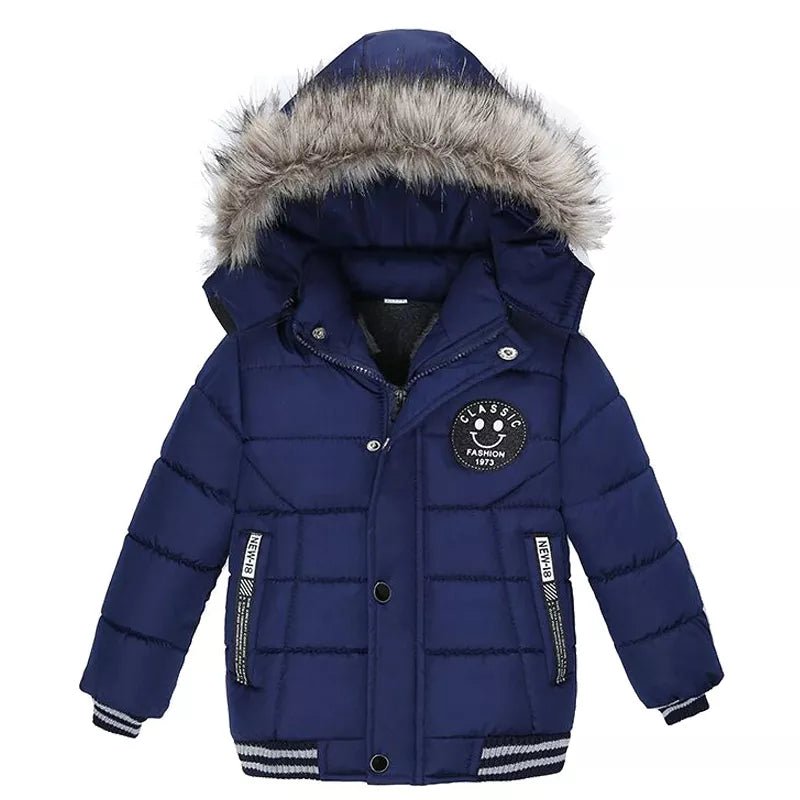 2-6 Years Autumn Winter Boys Jacket Warm Fur Collar Fashion Baby Girls Coat Hooded Zipper Outerwear Birthday Gift Kids Clothes - Sellinashop2-6 Years Autumn Winter Boys Jacket Warm Fur Collar Fashion Baby Girls Coat Hooded Zipper Outerwear Birthday Gift Kids Clothes