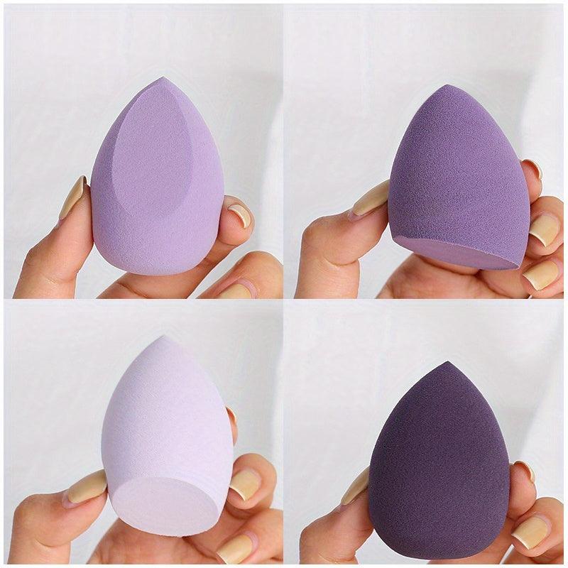 4 Pcs Professional Makeup Sponges Set - Blender For Foundation, Touch Ups, And Makeup - Latex-Free - Dry And Wet Use - Gift Box Included - Perfect Cosmetic Accessory - Sellinashop