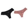 2Pcs/lot Women Sexy Lace Lingerie Temptation Low-waist Panties Embroidery Thong Transparent Hollow out Underwear - Sellinashop