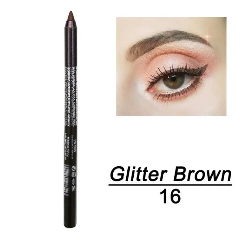 14 Color Long-lasting Eyeliner Pencil Waterproof Pigment Green Brown eyeliner Pen Women Fashion Color Eye Makeup Cosmetics - Sellinashop