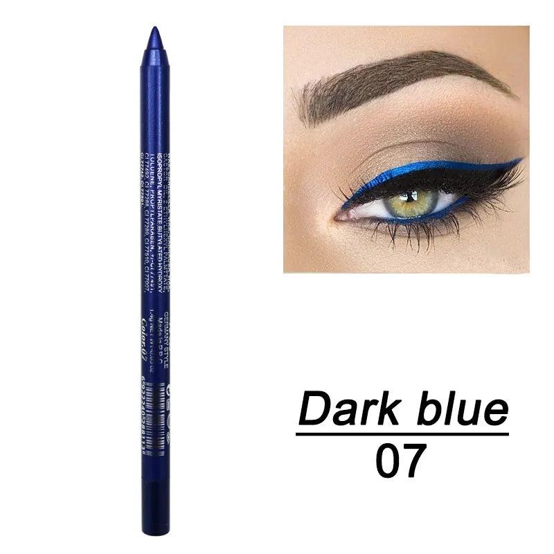 14 Color Long-lasting Eyeliner Pencil Waterproof Pigment Green Brown eyeliner Pen Women Fashion Color Eye Makeup Cosmetics - Sellinashop
