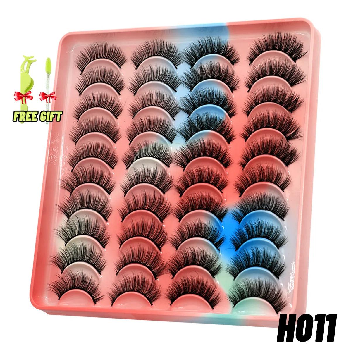 Eyelashes 3D Mink Lashes Fluffy Soft Wispy Natural Cross Eyelash Extension Reusable Lashes Mink False Eyelashes Makeup - Sellinashop