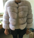 Winter Women Warm Luxury Fake Fox Fur Coat Short Winter Fur Jacket Outerwear Natural Blue Fox Fur Jacket Outerwear - Sellinashop