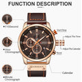 Top Brand Luxury Chronograph Quartz Watch Men Sports Watches Military Army Male Wrist Watch - Sellinashop