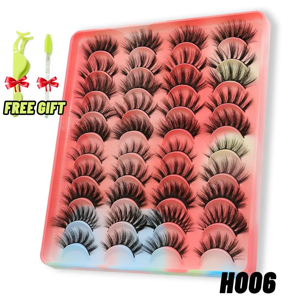 Eyelashes 3D Mink Lashes Fluffy Soft Wispy Natural Cross Eyelash Extension Reusable Lashes Mink False Eyelashes Makeup - Sellinashop