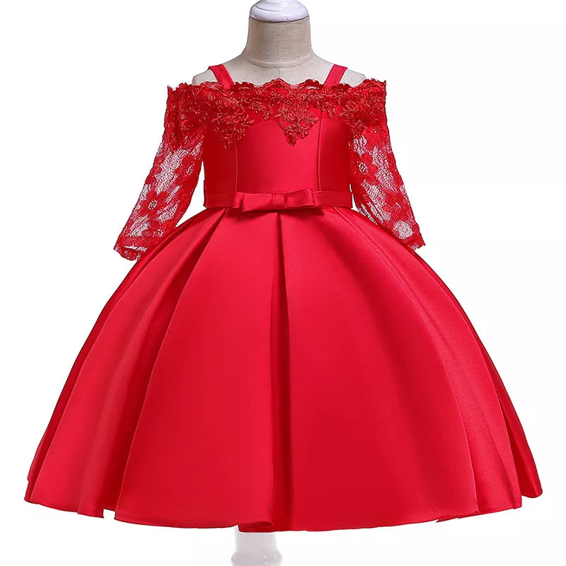 One Shoulder Princess Dress Kids Clothes For Girl Evening Wedding Party Gown Costume Children Clothing 3-10 Years Vestido - Sellinashop