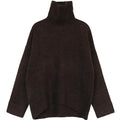 Women's Sweater Loose Turtleneck Sweaters Warm Solid Pullover Knitwear Basic Female Tops Autumn Winter - Sellinashop
