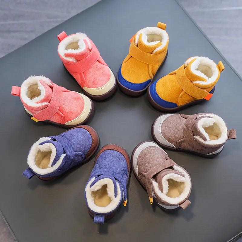 Toddler Baby Boots Winter Boys Girl Warm Baby Snow Boots Plush Soft Bottom Infant Shoes Newborn Baby Outdoor Sneakers Kids Shoes - Sellinashop