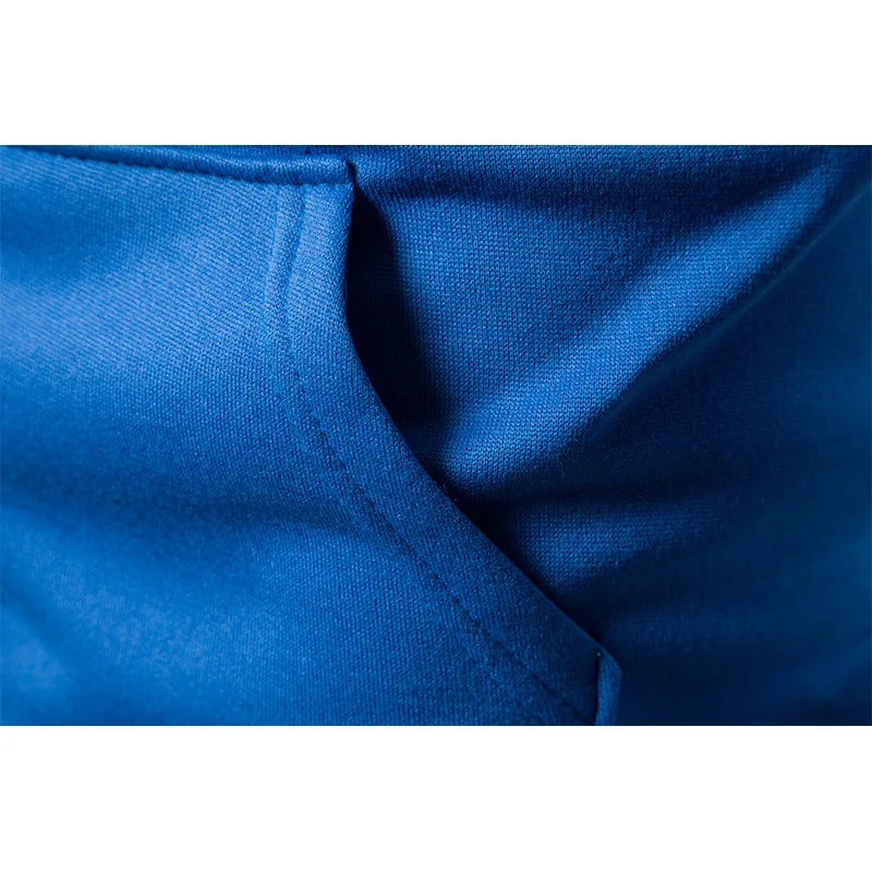 Autumn and Winter New , Solid Color Fleece Sweater Pants Men's Casual Zipper Sports Hat Set - Sellinashop