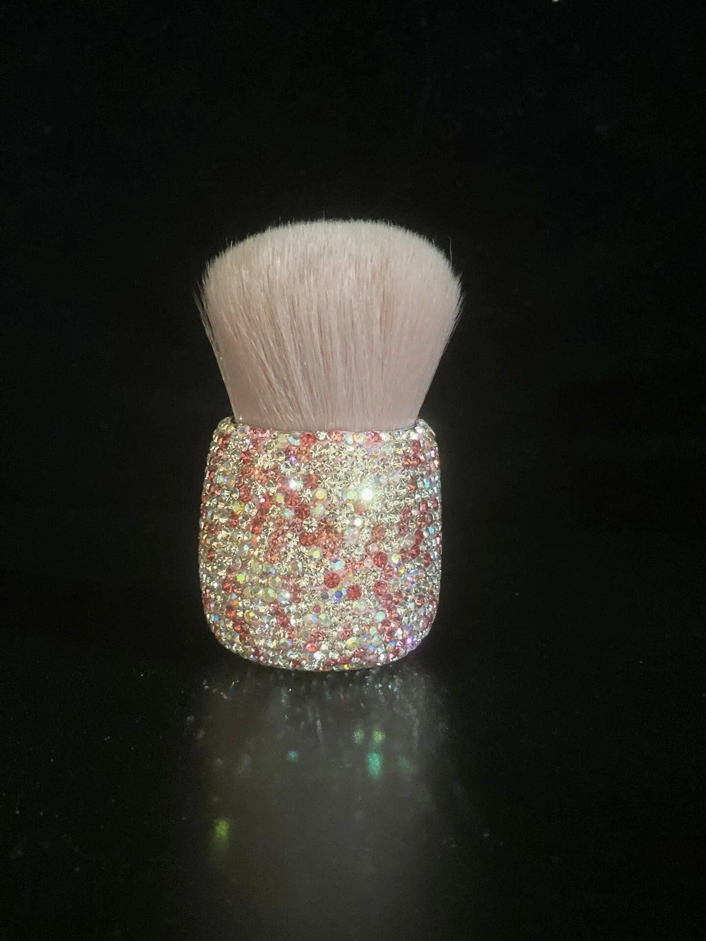 12Pcs/set Diamond-studded Makeup Brushes Gems Makeup Beauty Tools Full Diamond Loose Powder Foundation Concealer Brush Bling - Sellinashop