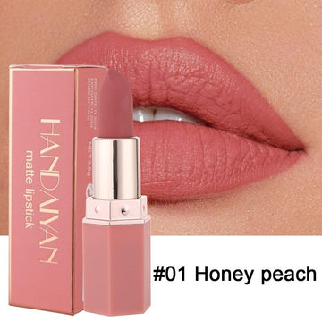 6 Colours Matte Lipstick Beauty Lip Gloss Lippenstift Tinted Balm 24 Hours Waterproof Free Shipping Makeup - Sellinashop