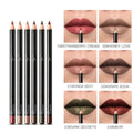 6 12Pcs/Set Waterproof Pencil Lipstick Set Pen Matte Lip Liner Long Lasting Makeup Pens Easy to Wear - Sellinashop