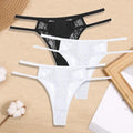3PCS Sexy Lace Thongs Women Perspective Bikini Underpants S-XL Low-Rise G-string Underwear for Female Hollow Out Ladies Lingerie - Sellinashop