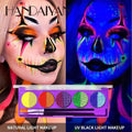 Face Paint Palettes UV Glow in the Dark Face Paint UV Blacklight Fun Makeup 10 Colors Water Activated Face Painting - Sellinashop