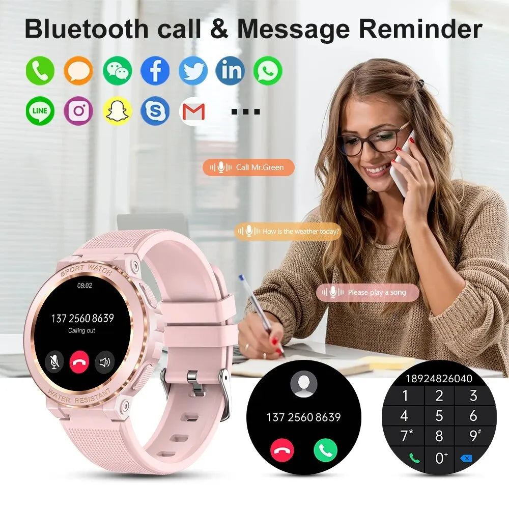 Sport Smart Watch Women Bluetooth Call Smartwatch IP68 Waterproof Fitness Tracker Heart Rate for Xiaomi IOS Android - Sellinashop