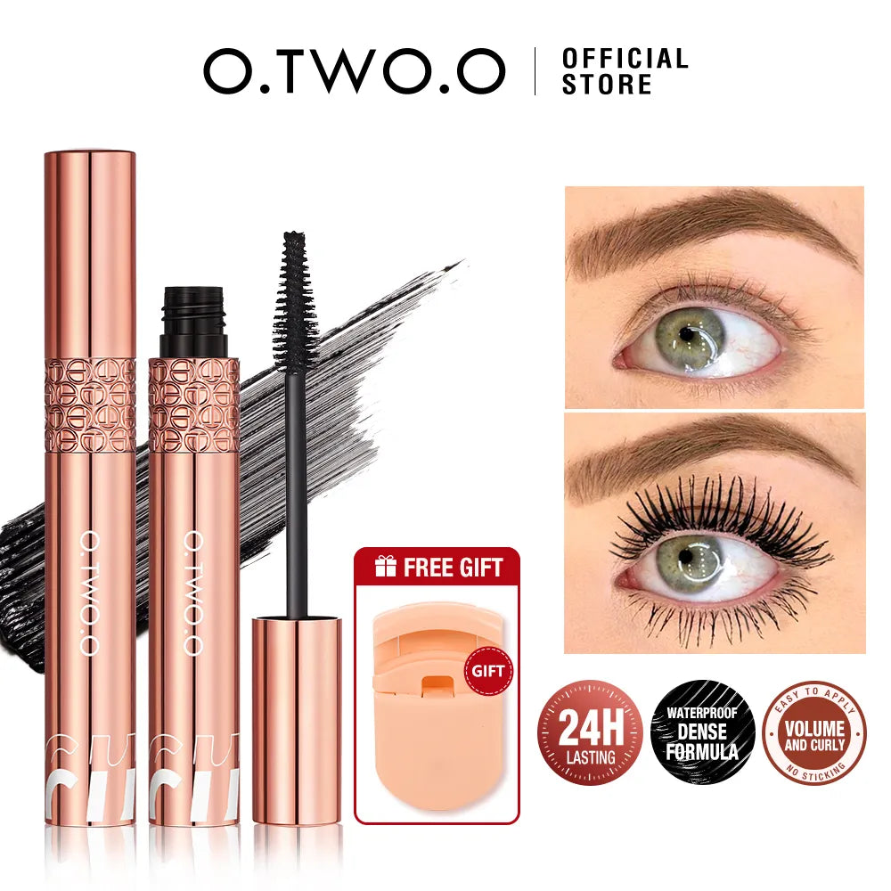 Mascara Waterproof Lengthens Eyelashes Extension Black Non-smudge Lengthening Volume 5D Silk Fiber Mascara Cosmetics - Sellinashop