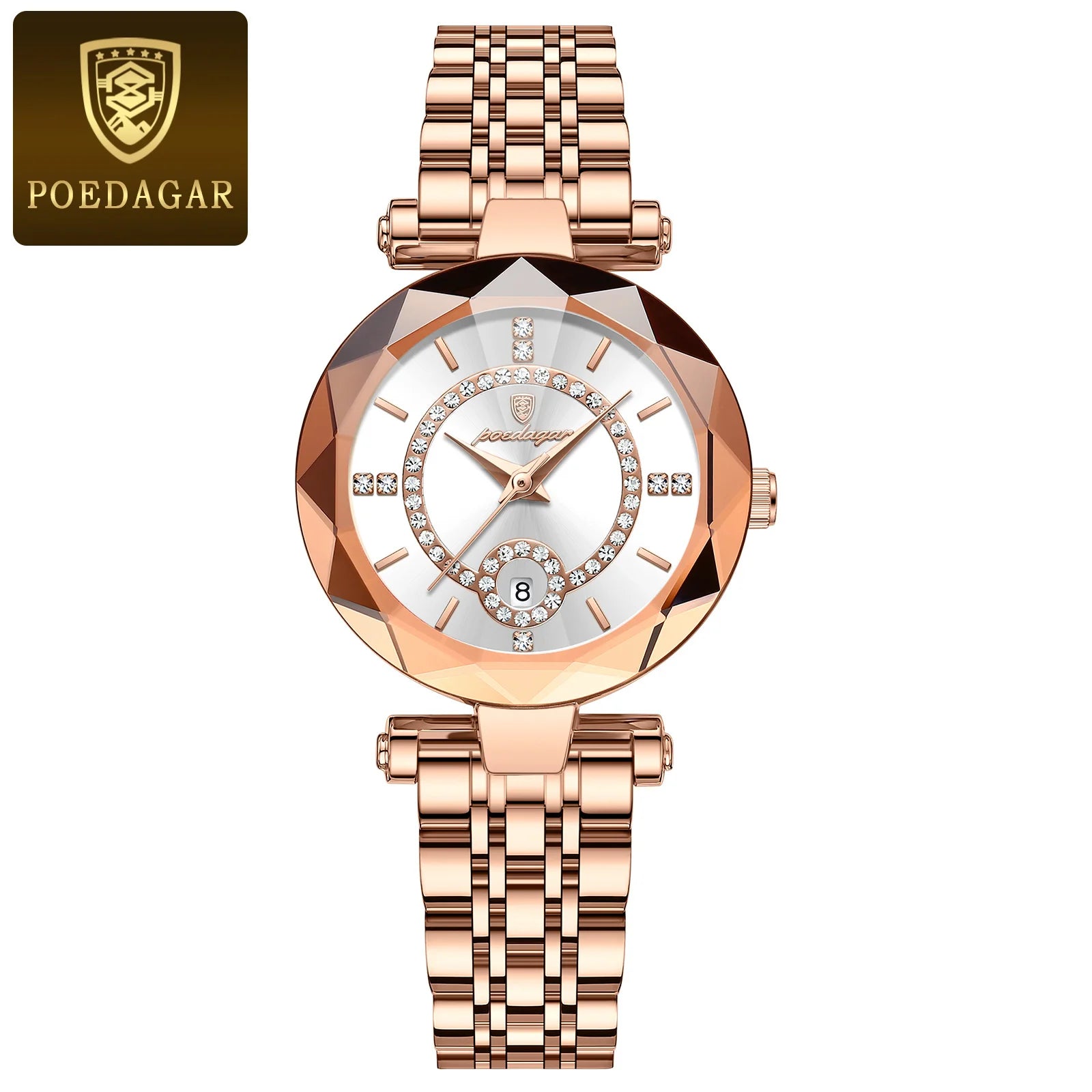 Luxury Watch For Woman High Quality Diamond Ladies Quartz Watch Waterproof Date Stainless Steel Women Watches - Sellinashop