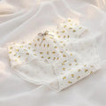 M-XL Women's Cotton Underwear Girls' Cute Flower Briefs Mid Waist Seamless Underpants Sexy Lace Panties Female Lingerie - Sellinashop