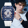 Top Brand Men's Watches Luxury Square Quartz Wristwatch Waterproof Luminous Chronograph Watch for Men Date Clock - Sellinashop