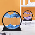 3D Moving Sand Art Picture Round Glass Deep Sea Sandscape Hourglass Quicksand Craft Flowing Sand Painting Office Home Decor Gift - Sellinashop