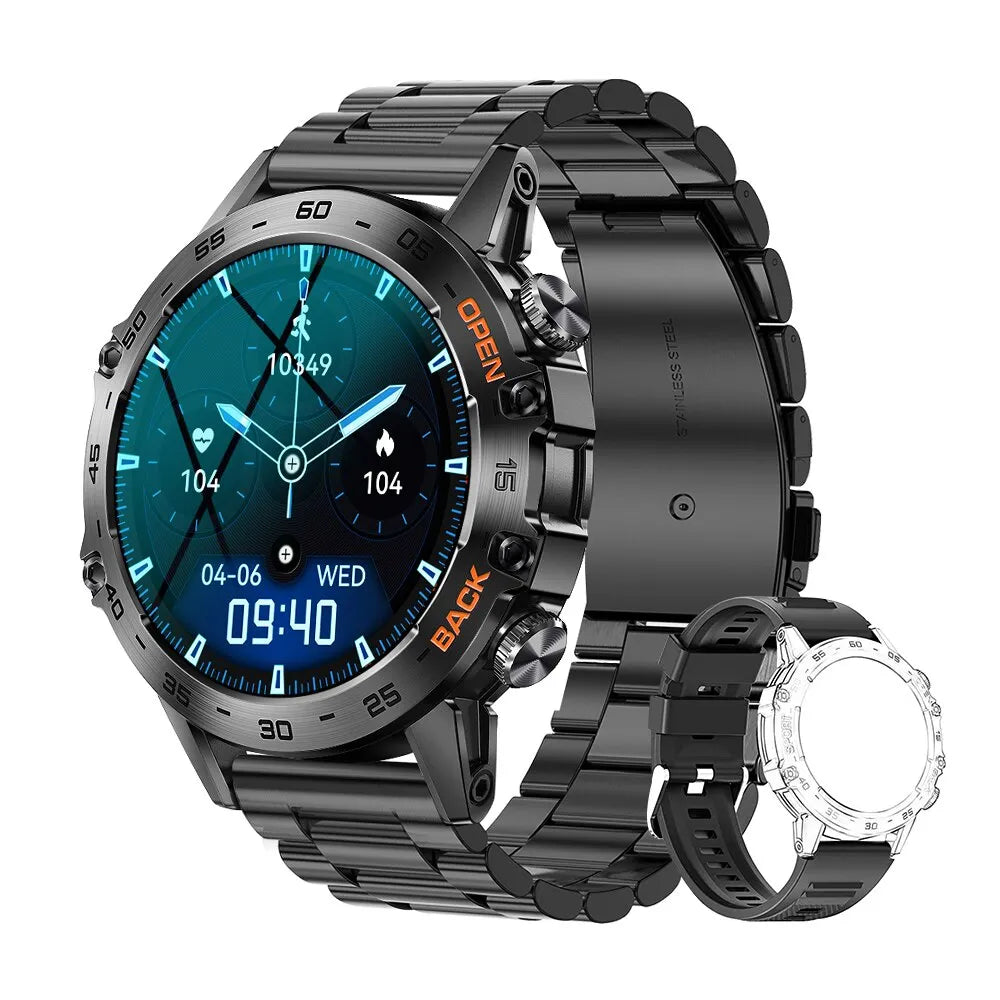 Steel 1.39" Bluetooth Call Smart Watch Men Sports Fitness Watches IP68 Waterproof Smartwatch for Xiaomi Android IOS - Sellinashop