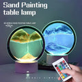 Table Lamp with 7 Color USB LED Night Light 3D Hourglass Sandscape Moving Sand Art Bedside Lamps Home Decor Gift - Sellinashop