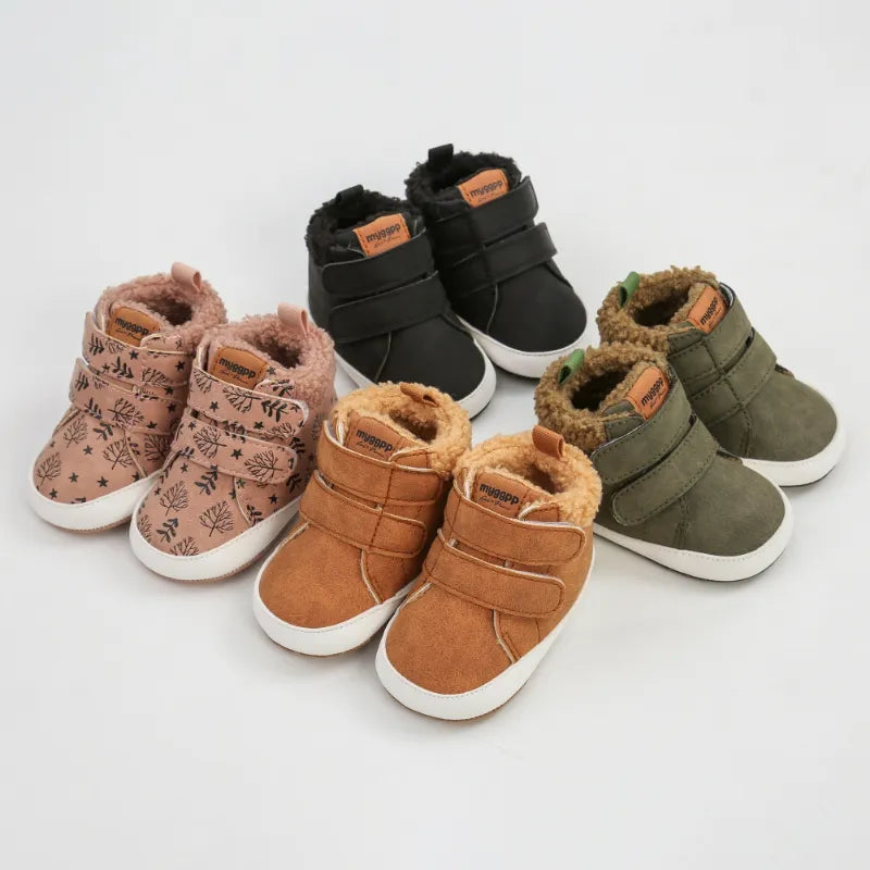 Baby Shoes Boy and Girl Winter Warm Infant Snow Boots Fleece Soft Bottom Shoe New born Indoor Sneakers Toddler First Walkers - Sellinashop