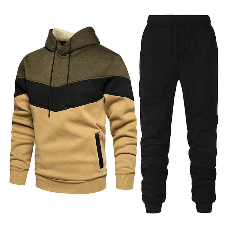 Men's Sportswear Fashion Casual Spring And Autumn Combination with Hoodie Pants Two-piece Suit - Sellinashop