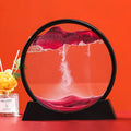 3D Moving Sand Art Picture Round Glass Deep Sea Sandscape Hourglass Quicksand Craft Flowing Sand Painting Office Home Decor Gift - Sellinashop