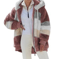 Oversized Jacket for Women New Autumn Winter Warm Plush Pocket Hooded Streetwear Loose Lady Outerwear Coat Roupas Feminina - Sellinashop