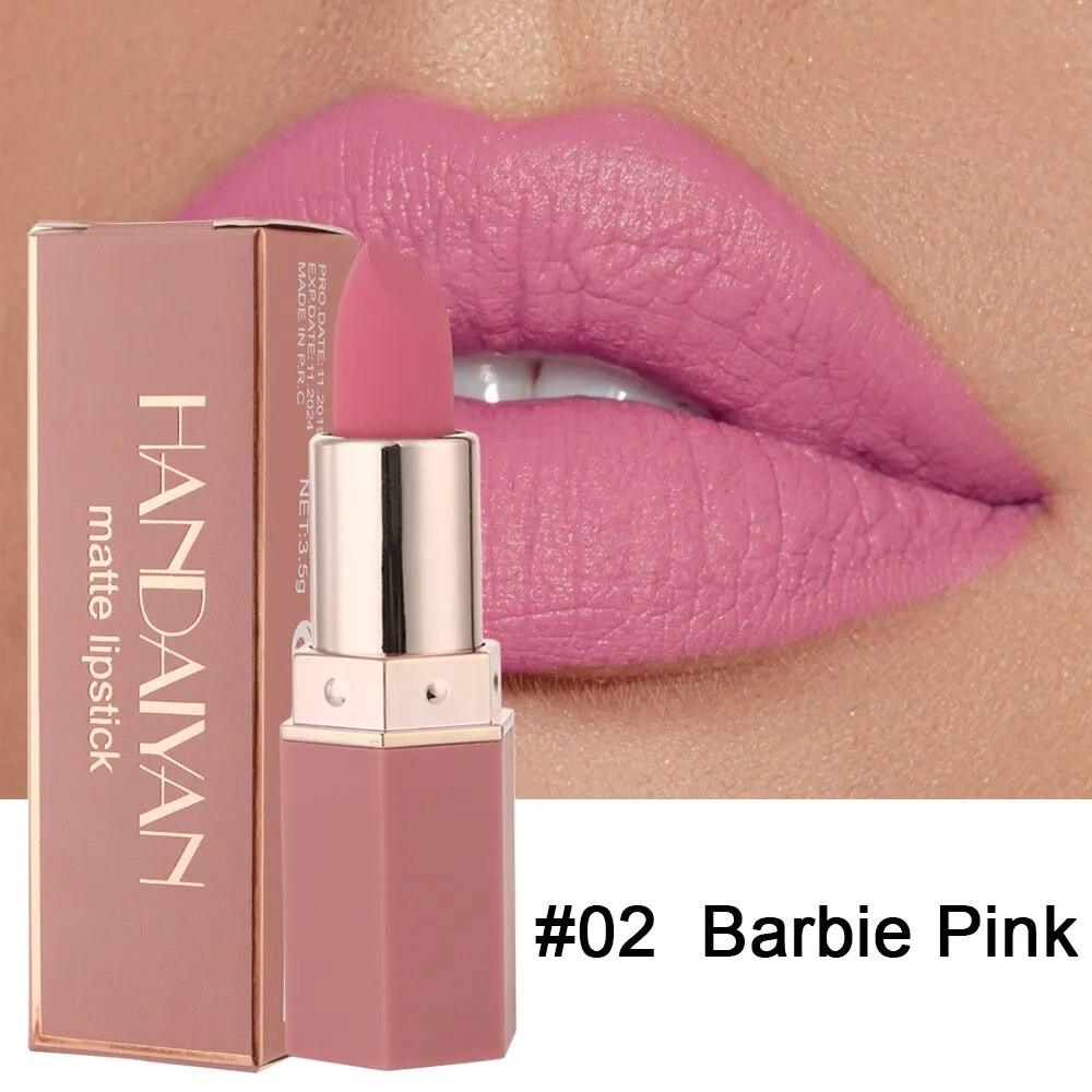 6 Colours Matte Lipstick Beauty Lip Gloss Lippenstift Tinted Balm 24 Hours Waterproof Free Shipping Makeup - Sellinashop
