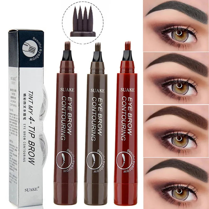 4 Point Eyebrow Pencil Maquillajes Para Mujer Waterproof Liquid Eyebrow Pen Makeup Long Lasting Cosmetic Microblade Brow Pencil - Sellinashop
