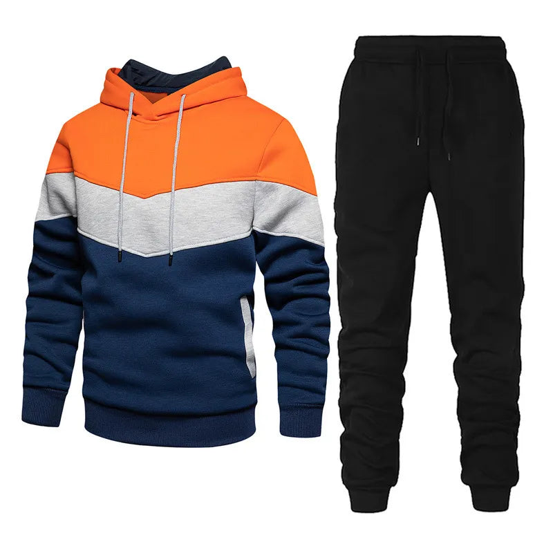 Men's Sportswear Fashion Casual Spring And Autumn Combination with Hoodie Pants Two-piece Suit - Sellinashop