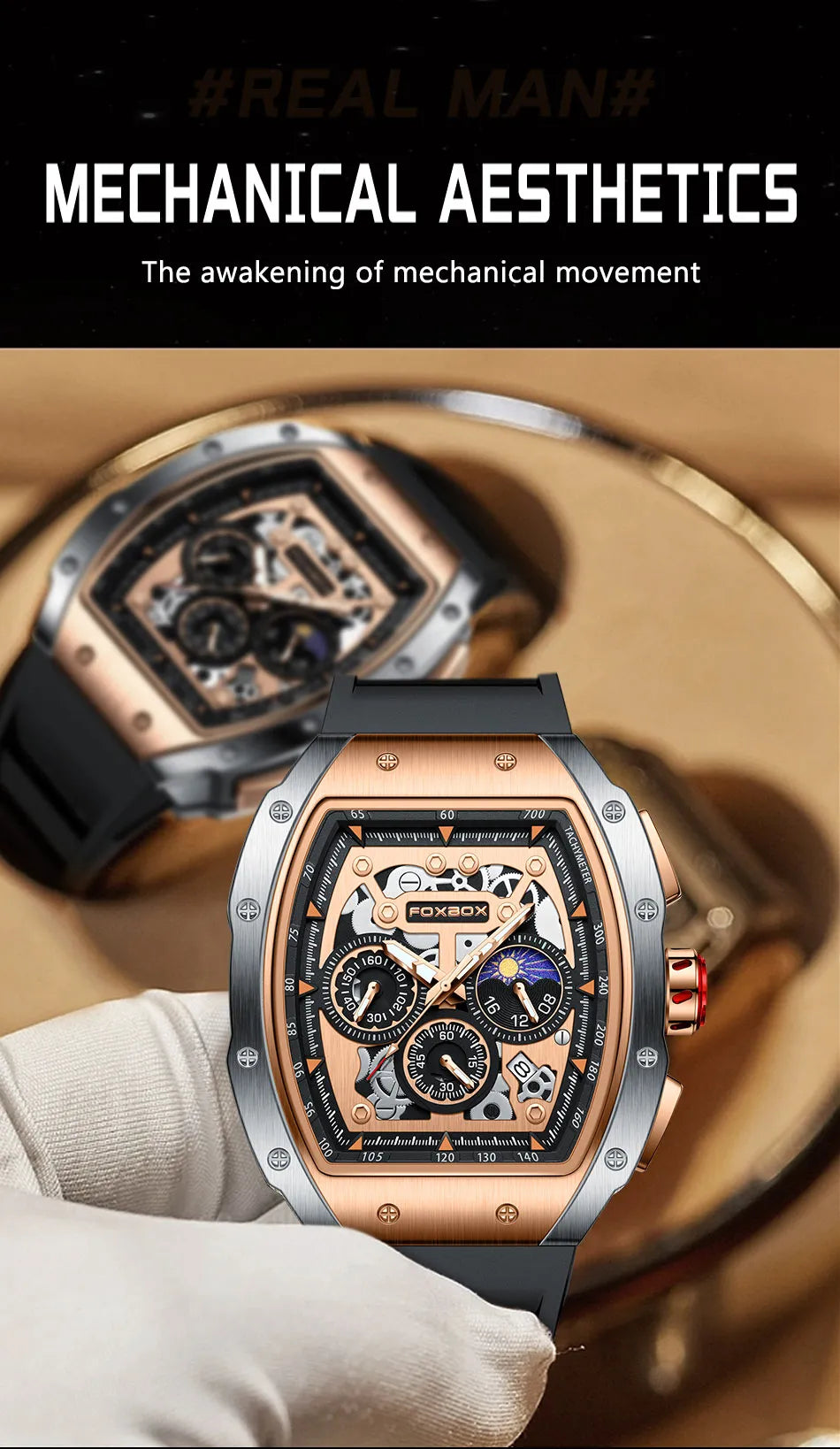 Men Watch Foxbox Brand Luxury Waterproof Quartz Wristwatch For Men Date Sport Silicone Clock Male Watches - Sellinashop