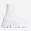 Women Boots White Platform Boots For Winter Autumn Botas Femininas Socks Ankle Boots Platform Shoes Women Heels Botines Mujer - Sellinashop