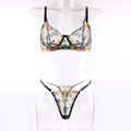 Sexy Lingerie Fancy Lace Set Woman 2 Pieces Transparent Women's Underwear Embroidery Erotic Beautiful Bra And Panty Set - Sellinashop