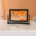 Rotatable Moving Sand Art Picture Square Glass 3D Sandscape in Motion Hourglass Creative Flowing Sand Home Decor Gifts - Sellinashop