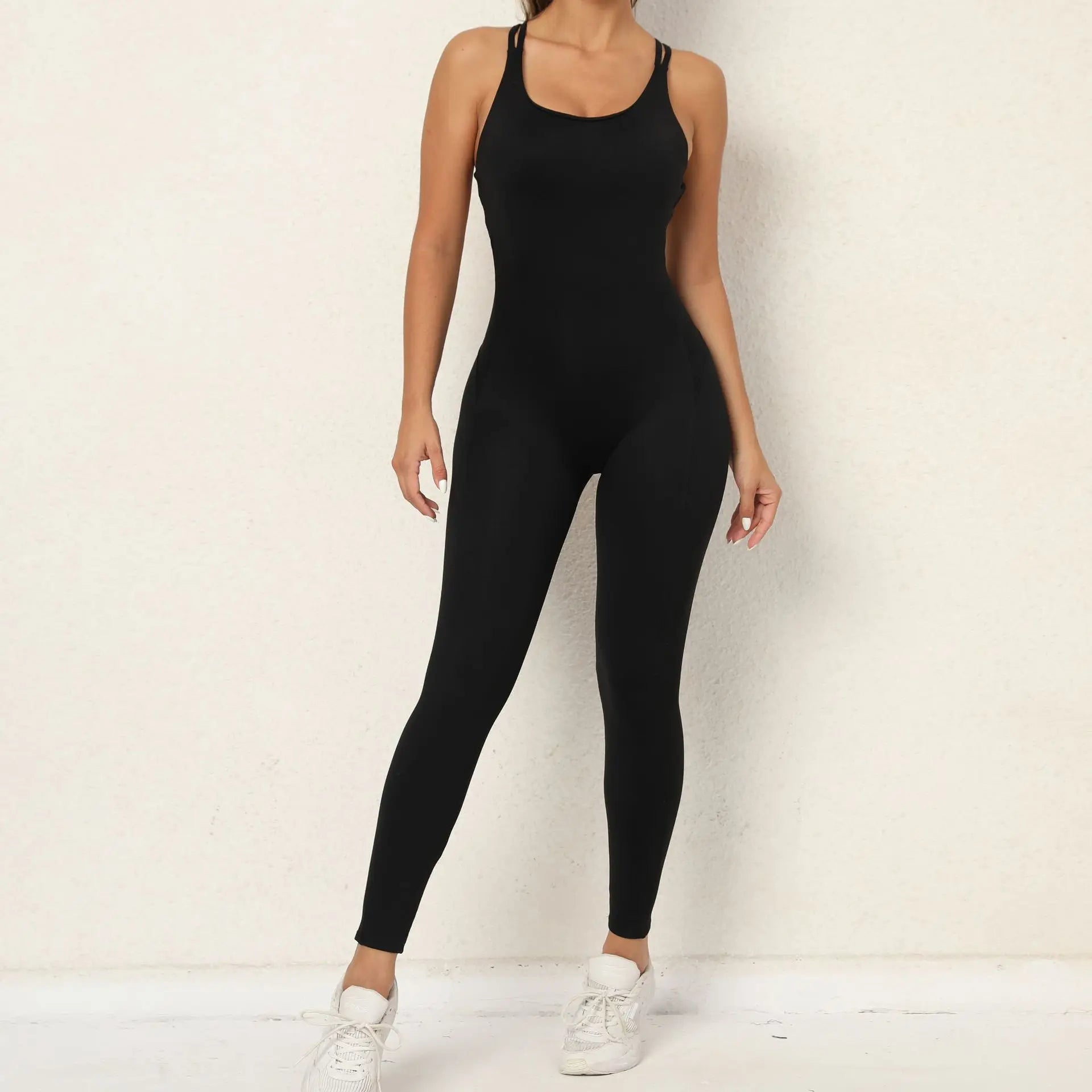 Yoga Gym Jumpsuit Women Sports Overalls Lycra Active Wear Fitness Clothing Women Workout Clothes for Women Sport Outfit Red - Sellinashop
