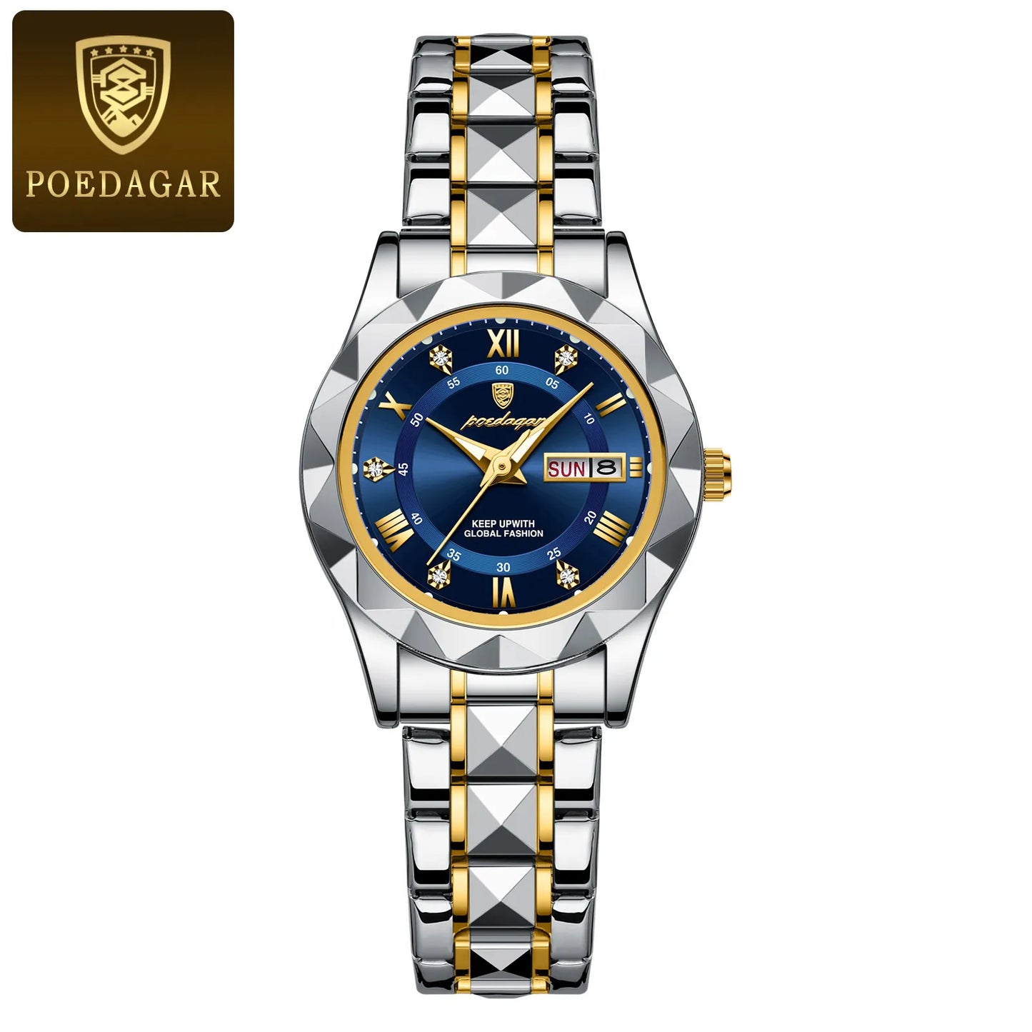 Luxury Ladies Dress Watch Luminous Waterproof Week Date Woman Wristwatch Stainless Steel Women Quartz Watches - Sellinashop