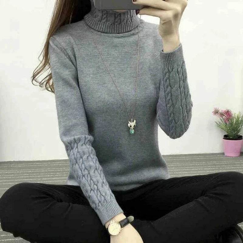 Women Turtleneck Winter Sweater Women Long Sleeve Knitted Women Sweaters And Pullovers - Sellinashop