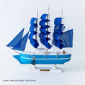 New Wooden Sailboat Model Office Living Room Decoration Crafts Nautical Decoration Creative Model Home Decoration Birthday Gift - Sellinashop