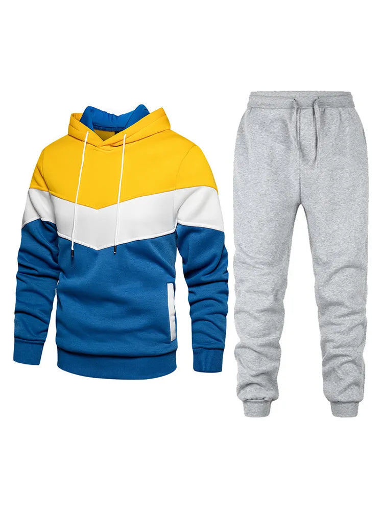 Men's Sportswear Fashion Casual Spring And Autumn Combination with Hoodie Pants Two-piece Suit - Sellinashop