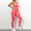 Yoga Gym Jumpsuit Women Sports Overalls Lycra Active Wear Fitness Clothing Women Workout Clothes for Women Sport Outfit Red - Sellinashop