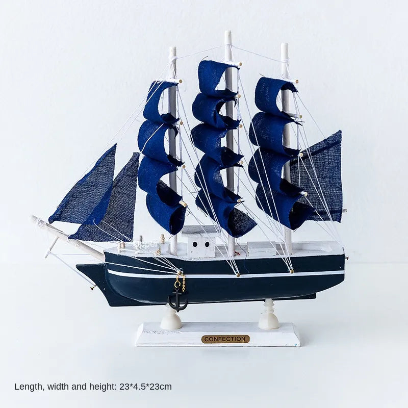 New Wooden Sailboat Model Office Living Room Decoration Crafts Nautical Decoration Creative Model Home Decoration Birthday Gift - Sellinashop
