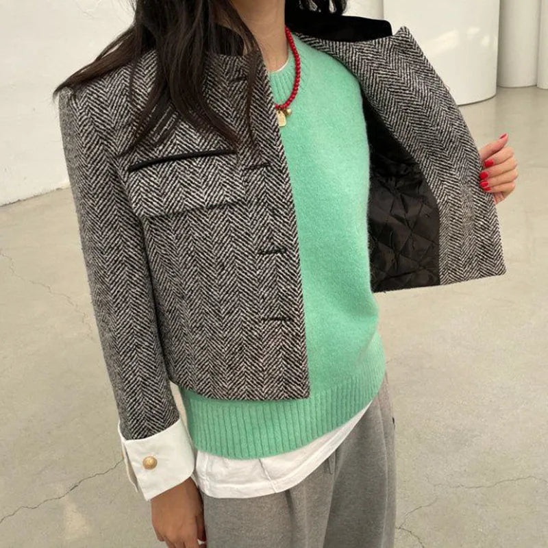 Coat for Women, Spring,  Thin Cropped Jacket.