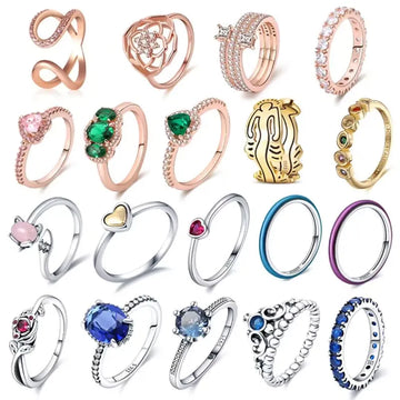 Love Heart Bagues Pour Femme Anniversary Aliança De Casamento Fit 925 Original Disney Jewelry - Sellinashop