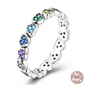 New Rings For Women 100% 925 Sterling Silver Star Moon Colorful Zircon Rings Fine Wedding Engagement Birthday Jewelry Gifts - Sellinashop