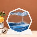 Moving Sand Art Picture Octagonal Glass 3D Deep Sea Sandscape In Motion Flowing Sand Frame Sand Painting Home Decor - Sellinashop